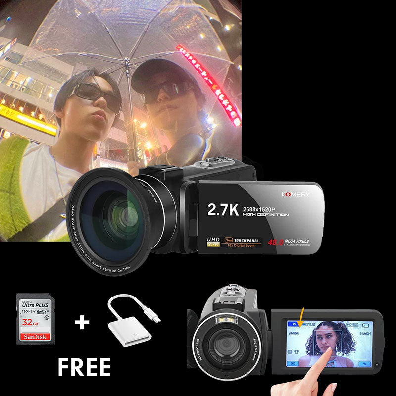 The2.7KCorder Pro β 2.7K UHD Camcorder with Touchscreen & 60 FPS