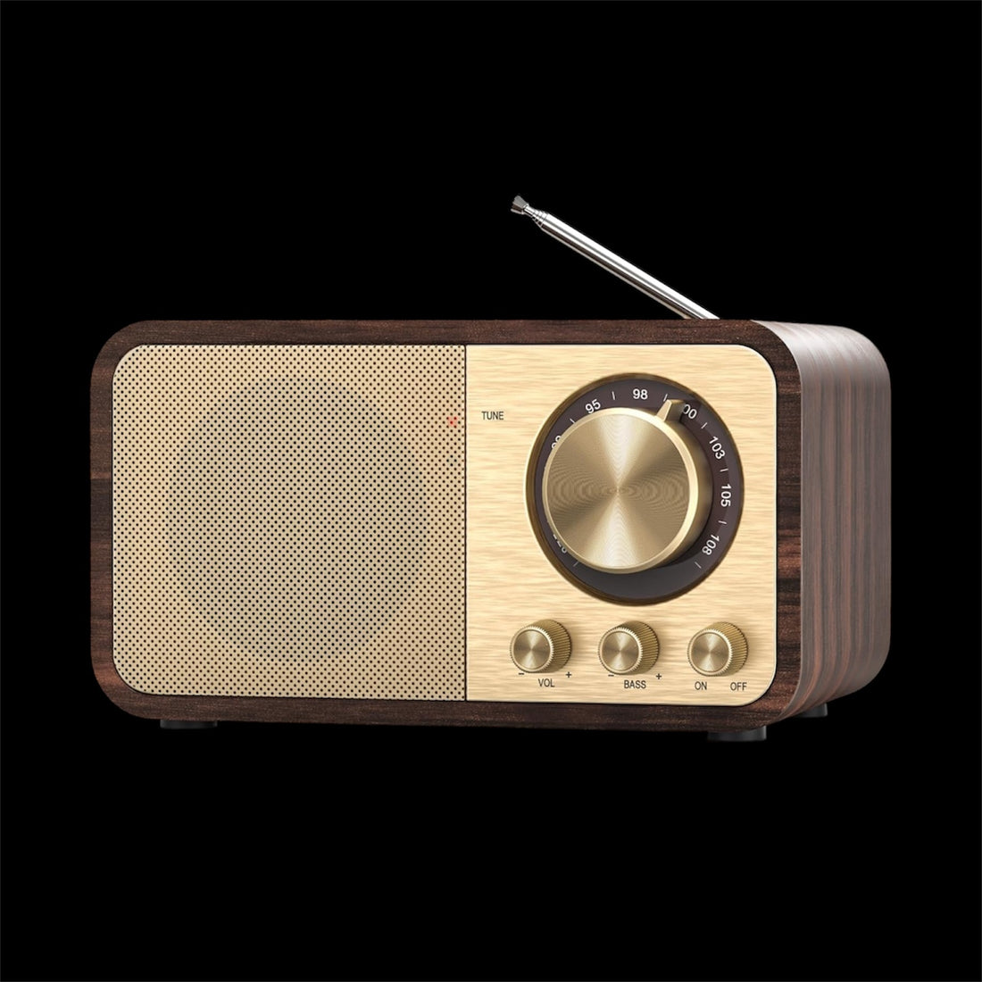 TheRetro Station – Vintage Bluetooth Radio mit Drehrad